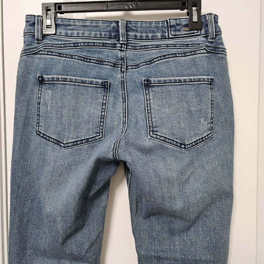 Prana Jeans Womens 2/26 Blue Medium Wash Straight Leg Mid Rise Denim Pants‎